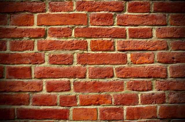 brick background, vignetting