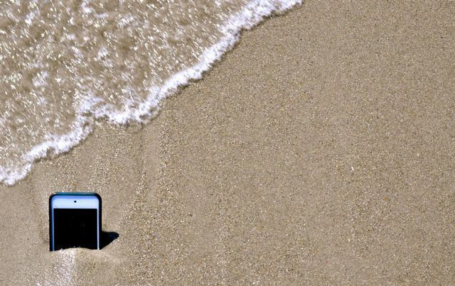 iPhone in the Sand